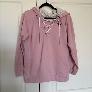 Victoria's Secret Pink Lace-Up Hoodie